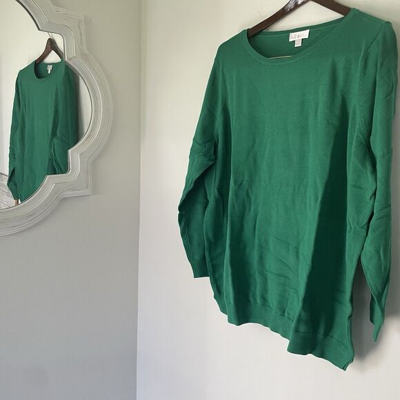 Belle by Kim Gravel Sweater Holiday Party Minimalist Crew Neck Top Womens 3XL - Picture 1 of 11
